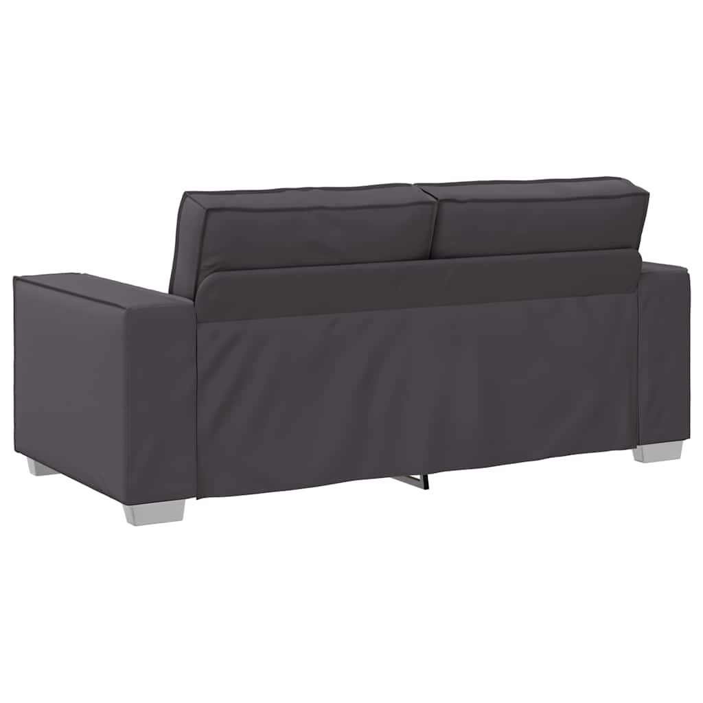 Zweisitzer-Sofa Grau 180 cm Kunstleder