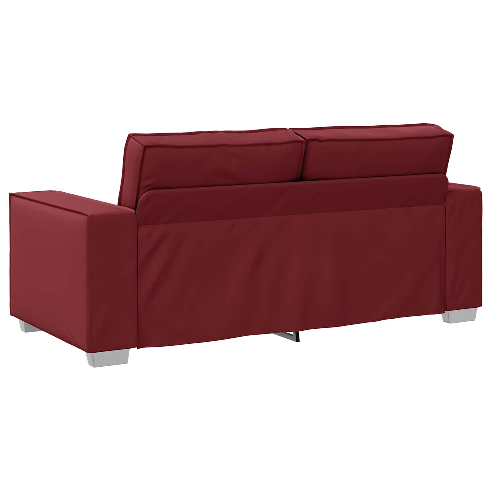 Zweisitzer-Sofa Weinrot 180 cm Kunstleder