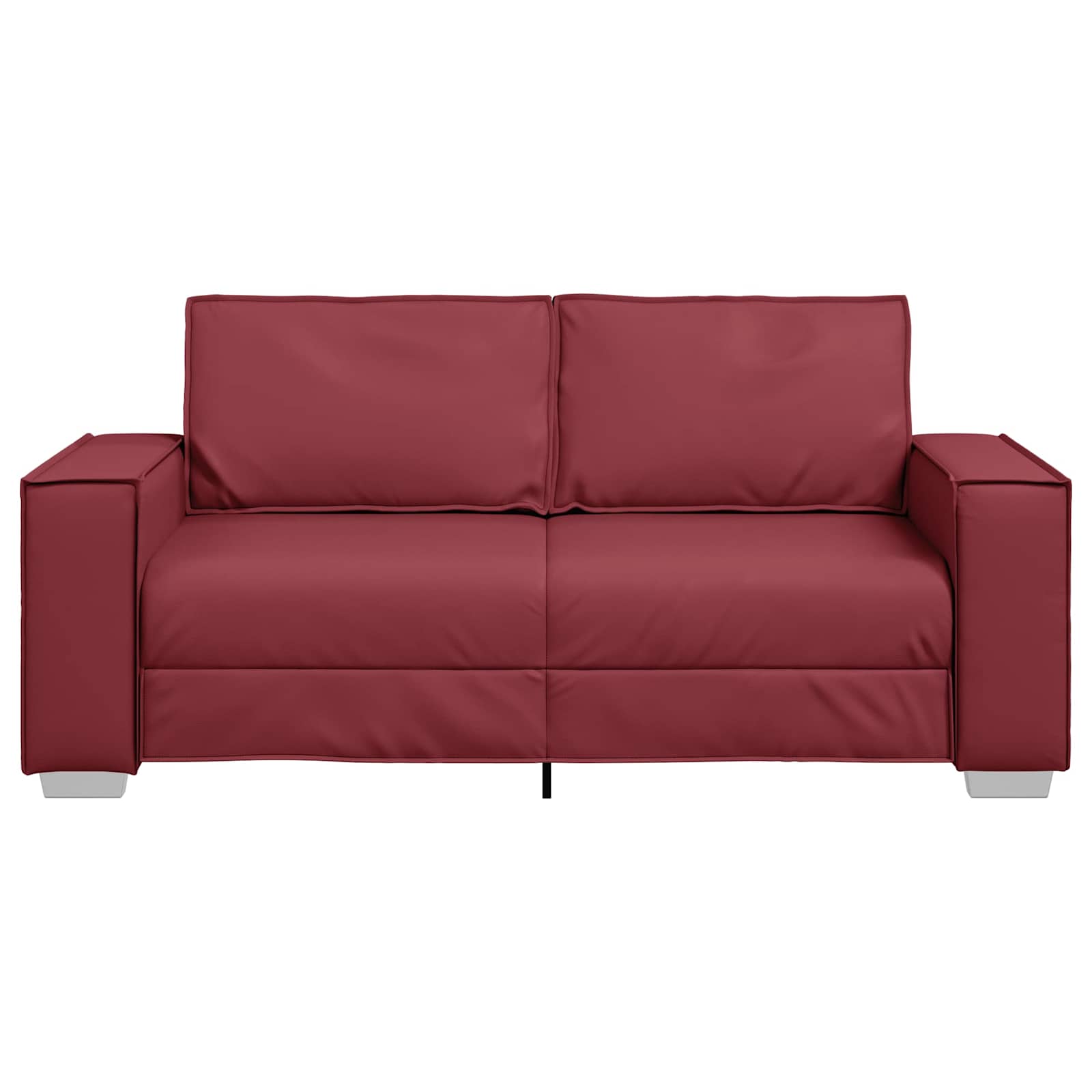 Zweisitzer-Sofa Weinrot 180 cm Kunstleder