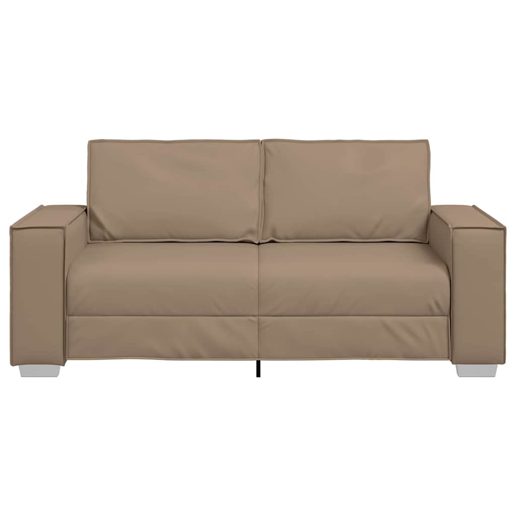 Zweisitzer-Sofa Cappuccino 180 cm Kunstleder