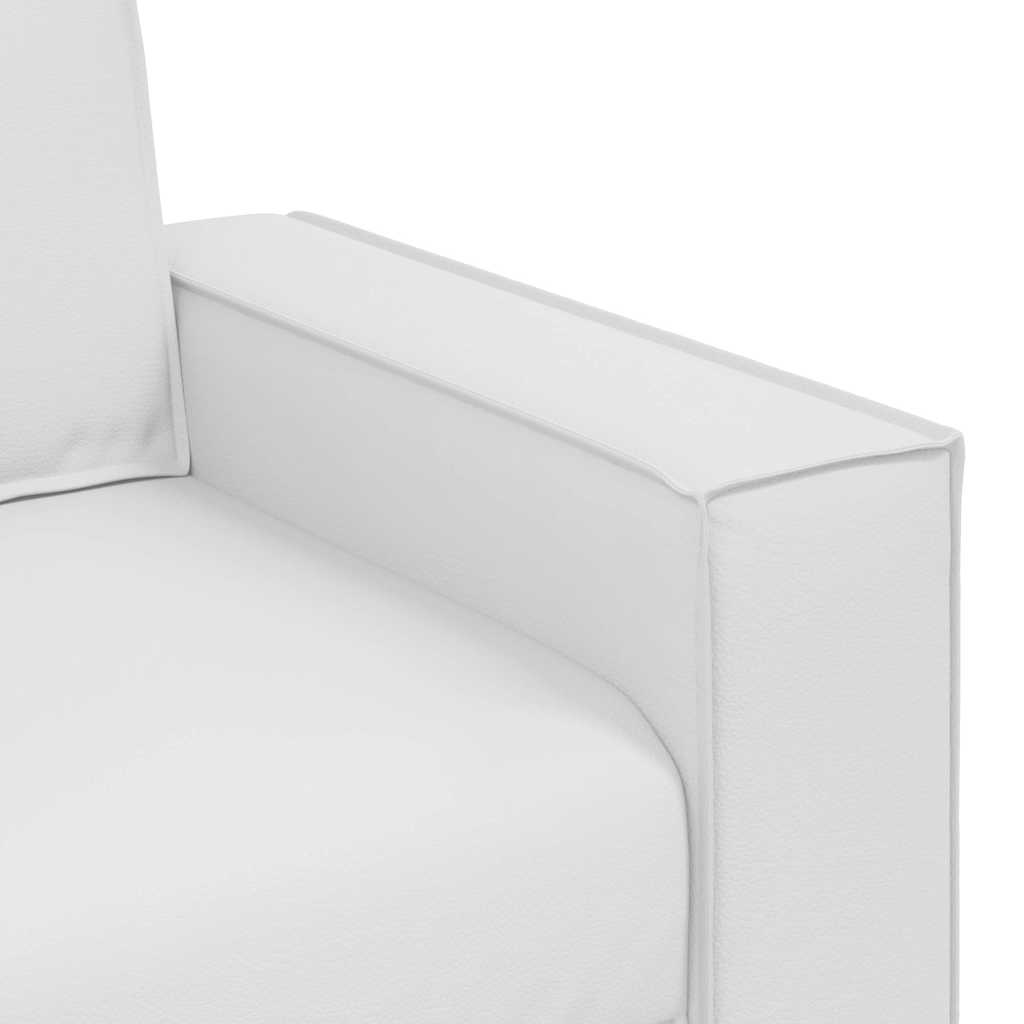 Zweisitzer-Sofa Weiß 180 cm Kunstleder