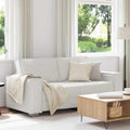 Zweisitzer-Sofa Weiß 180 cm Kunstleder