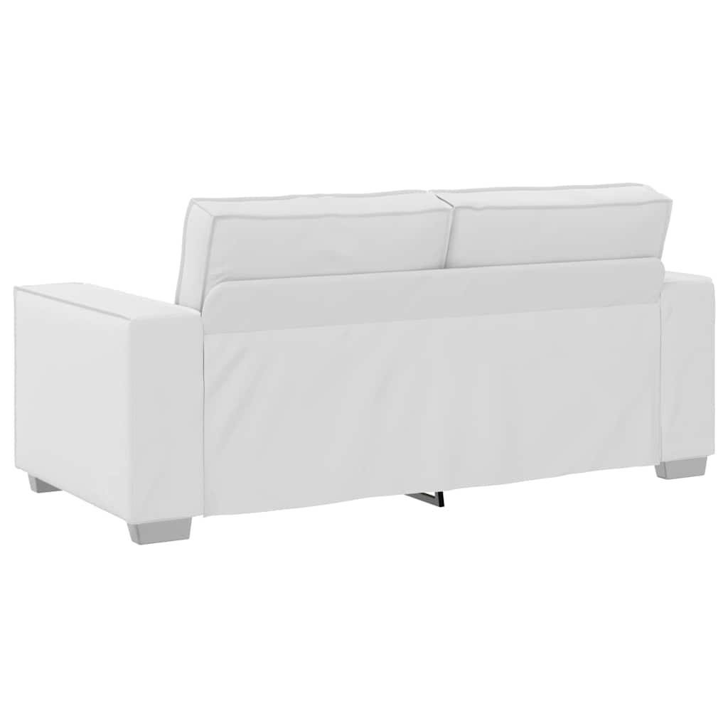 Zweisitzer-Sofa Weiß 180 cm Kunstleder
