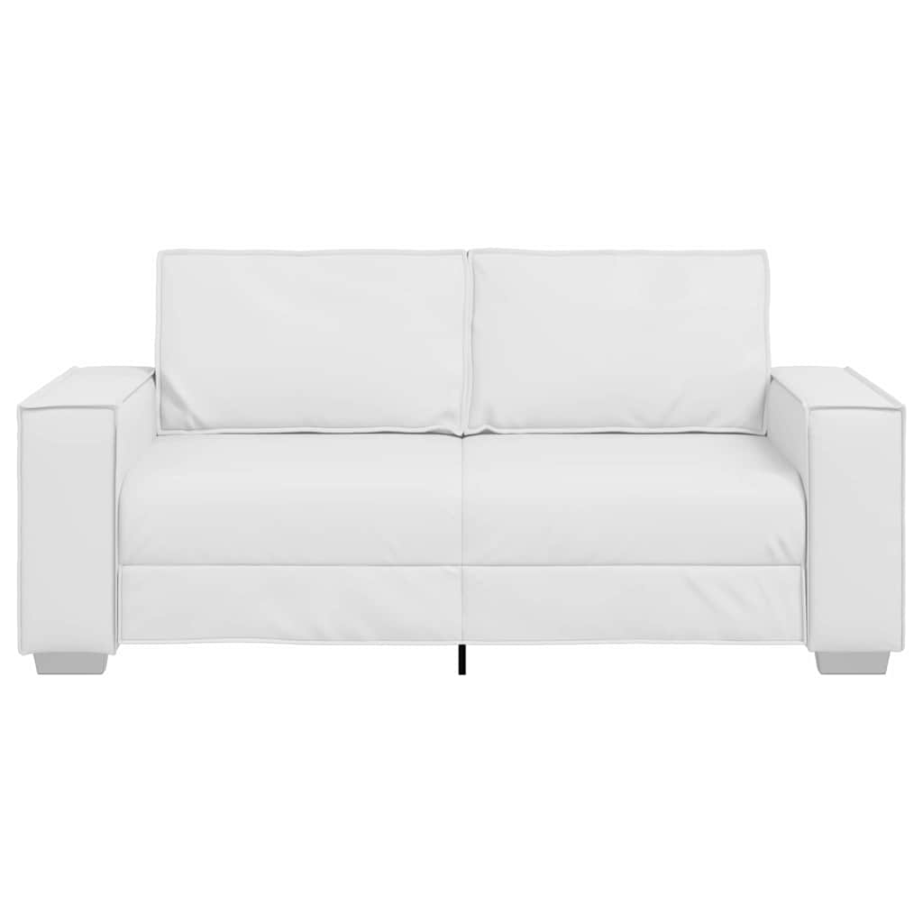 Zweisitzer-Sofa Weiß 180 cm Kunstleder