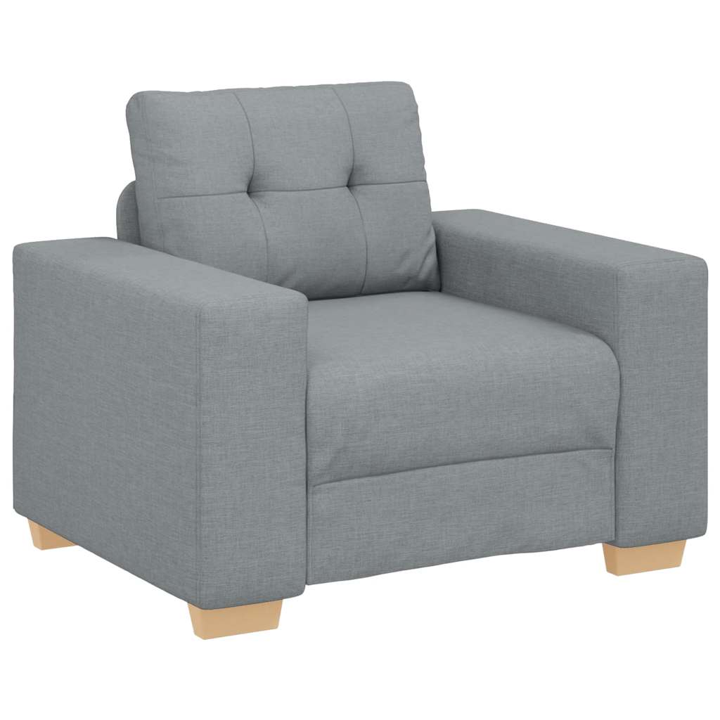 Sessel Hellgrau 100x78x80 cm Stoff
