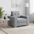 Sessel Hellgrau 100x78x80 cm Stoff