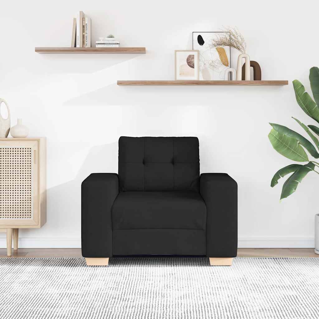 Sessel Schwarz 100x78x80 cm Stoff