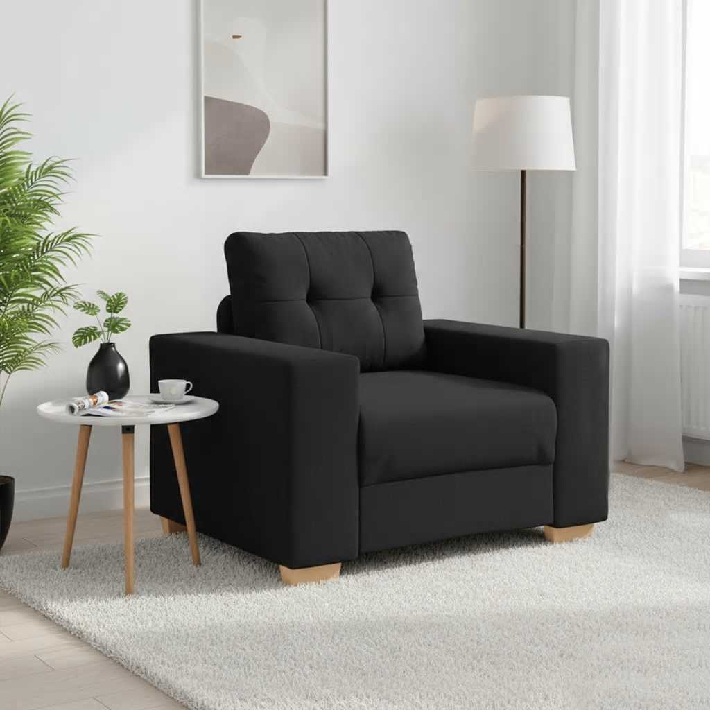 Sessel Schwarz 100x78x80 cm Stoff