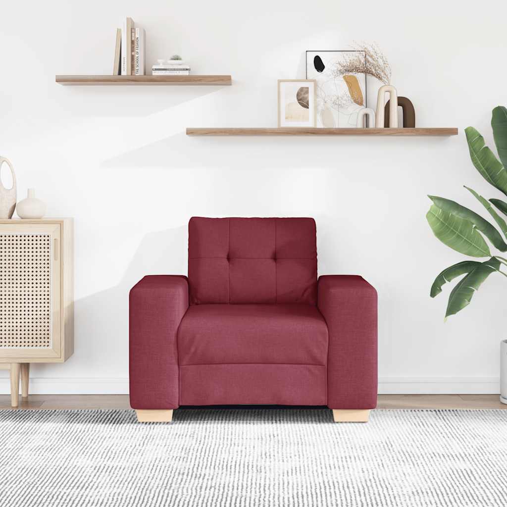 Sofa-Sessel Weinrot 100x78x80 cm Stoff