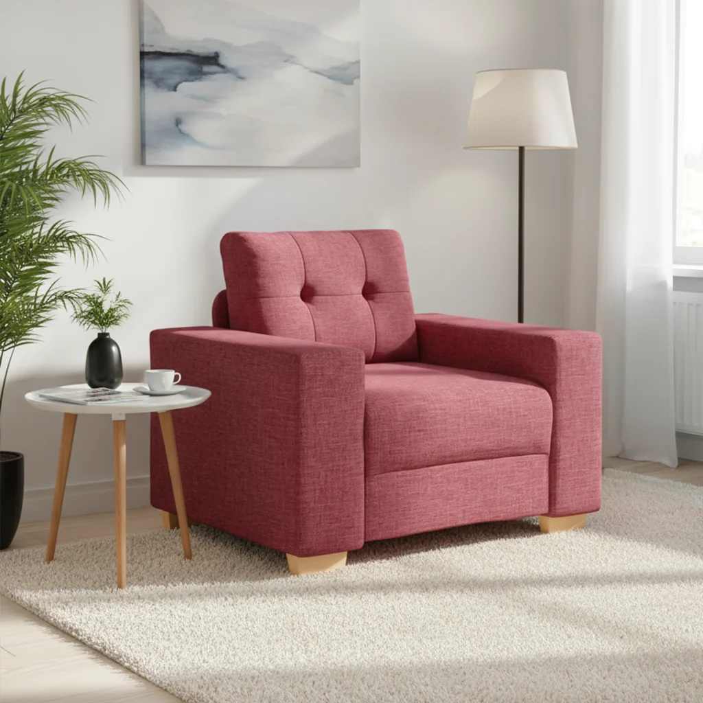 Sofa-Sessel Weinrot 100x78x80 cm Stoff