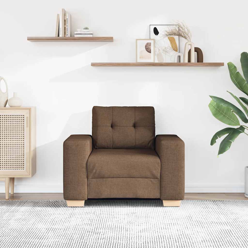 Sofa-Sessel Braun 100x78x80 cm Stoff