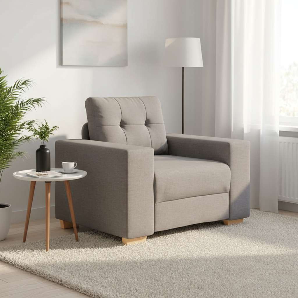 Sofasessel Taupe 100x78x80 cm Stoff