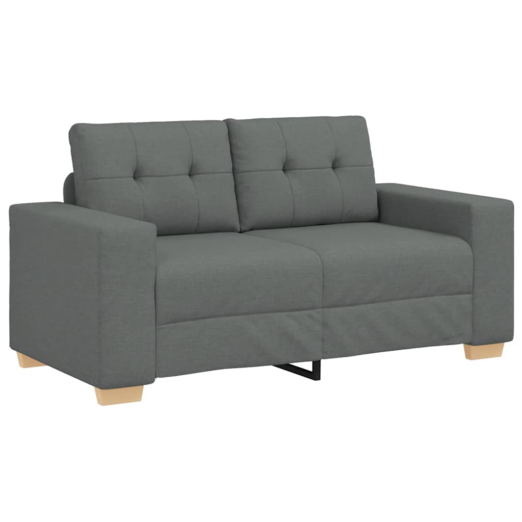 Zweisitzer-Sofa Dunkelgrau 160x77x82 cm Stoff