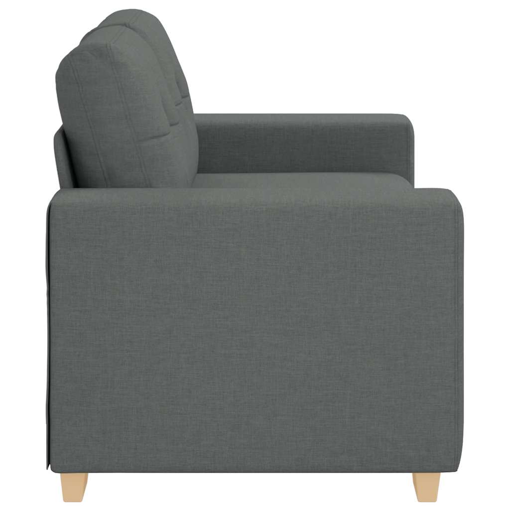 Zweisitzer-Sofa Dunkelgrau 160x77x82 cm Stoff