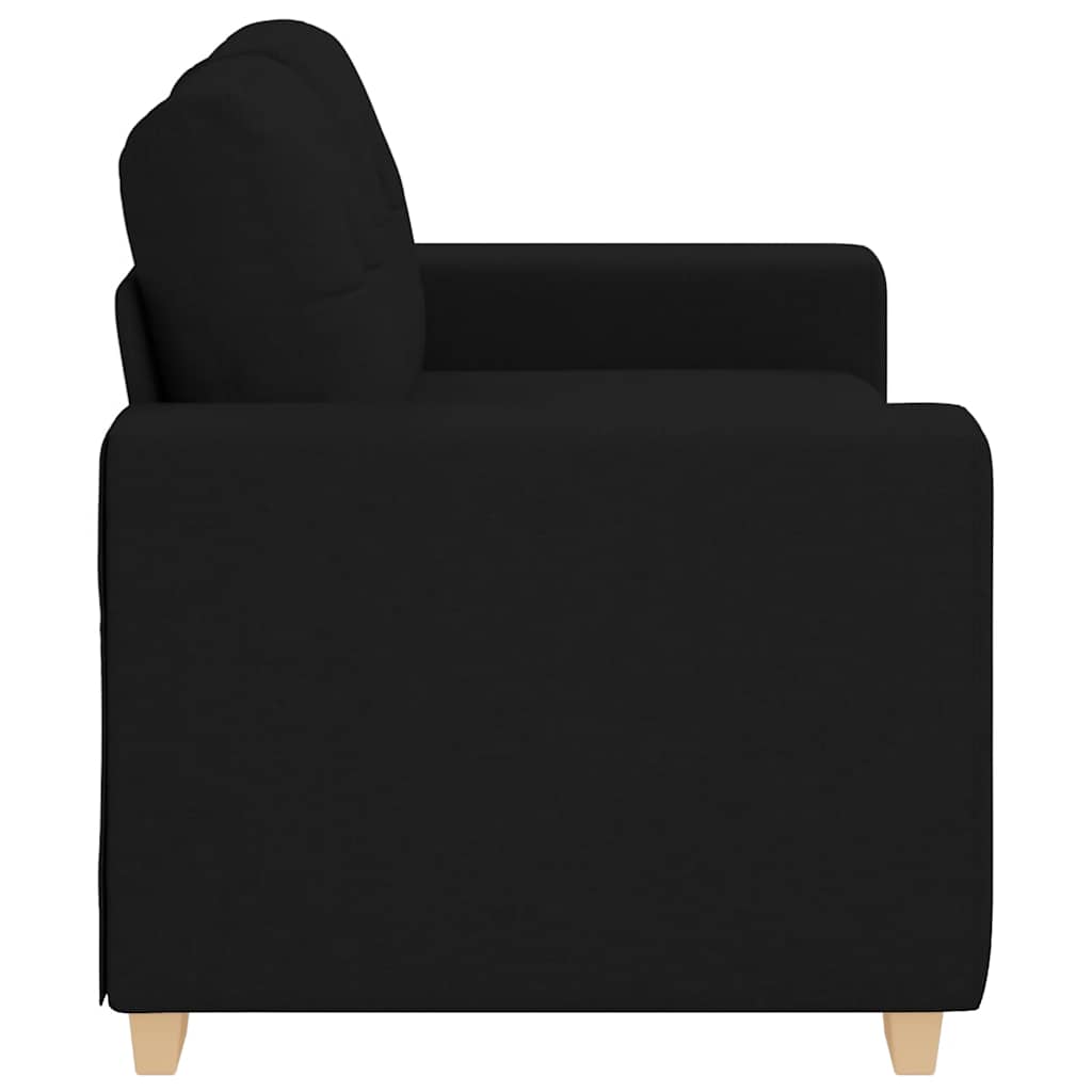 Zweisitzer-Sofa Schwarz 160x77x82 cm Stoff
