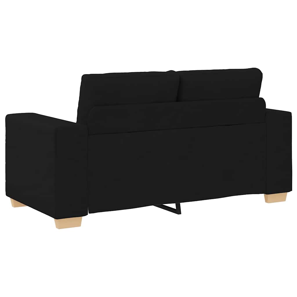 Zweisitzer-Sofa Schwarz 160x77x82 cm Stoff