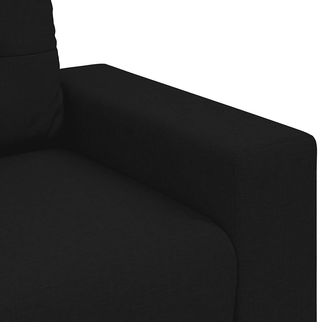 Zweisitzer-Sofa Schwarz 160x77x82 cm Stoff