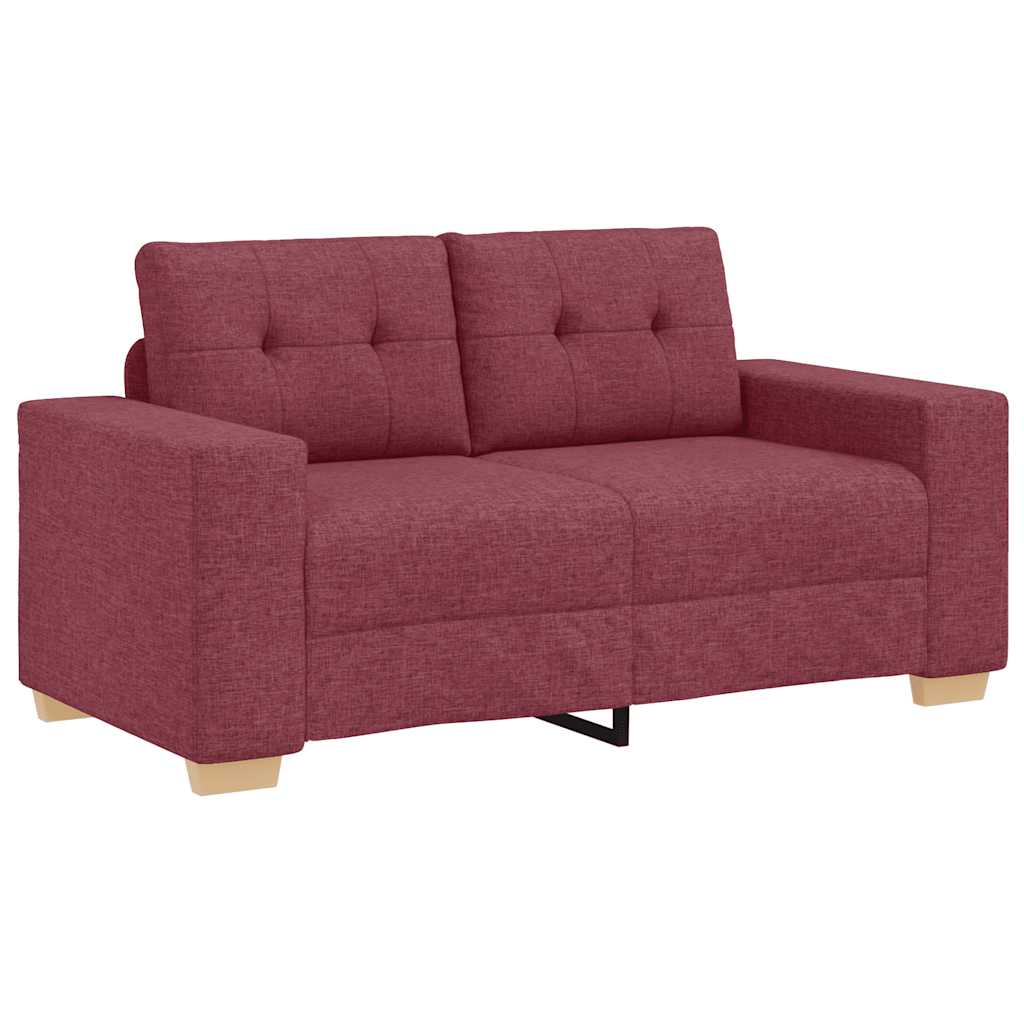Loveseat-Sofa Weinrot 160x77x82 cm Stoff