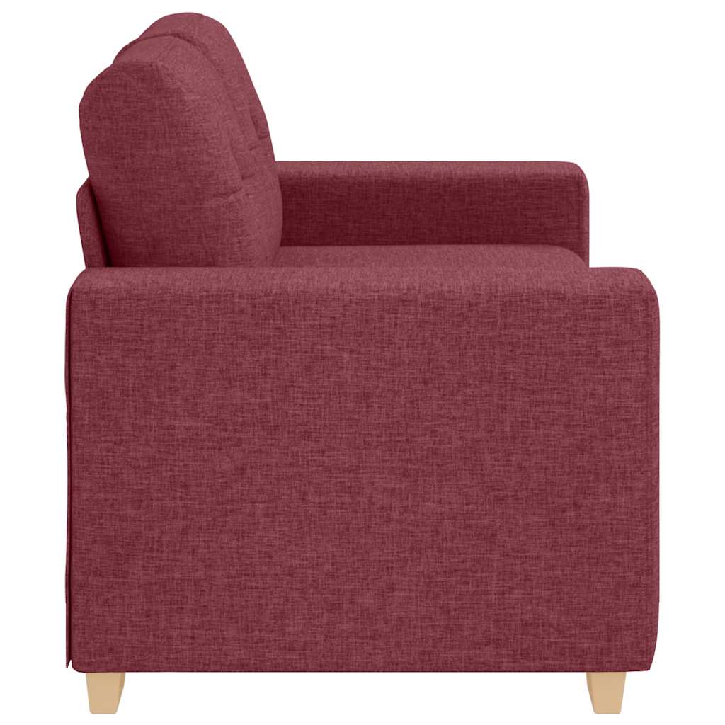 Loveseat-Sofa Weinrot 160x77x82 cm Stoff