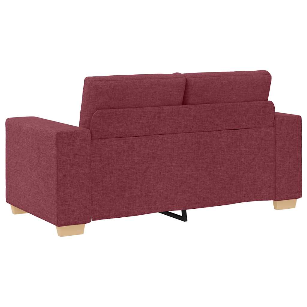 Loveseat-Sofa Weinrot 160x77x82 cm Stoff