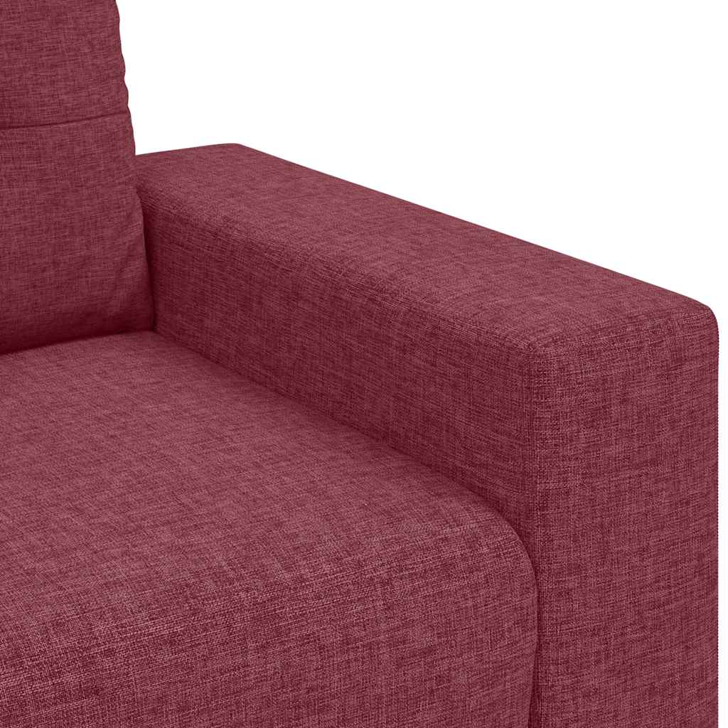 Loveseat-Sofa Weinrot 160x77x82 cm Stoff