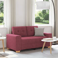 Loveseat-Sofa Weinrot 160x77x82 cm Stoff