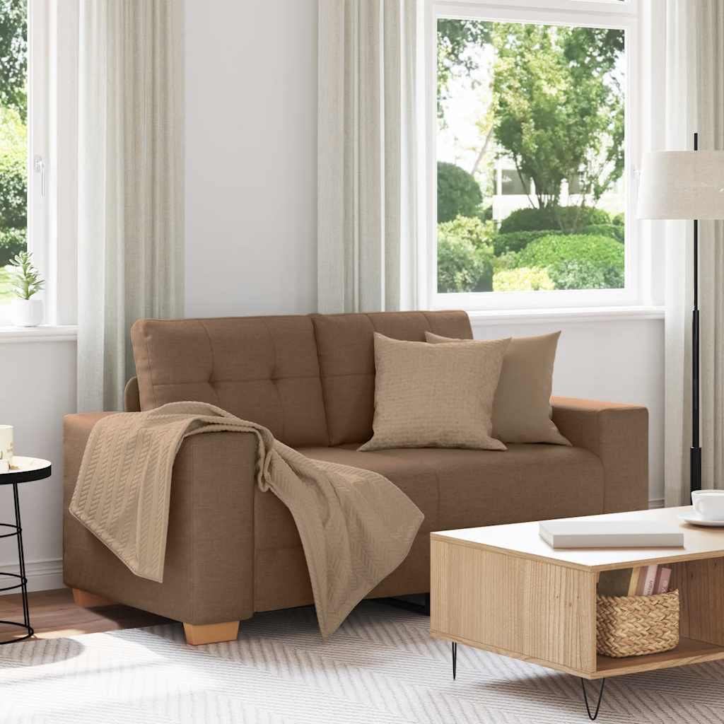 Loveseat-Sofa Braun 160x77x82 cm Stoff