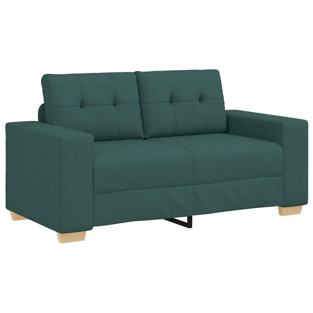 Loveseat Sofa Dunkelgrün 160x77x82 cm Stoff