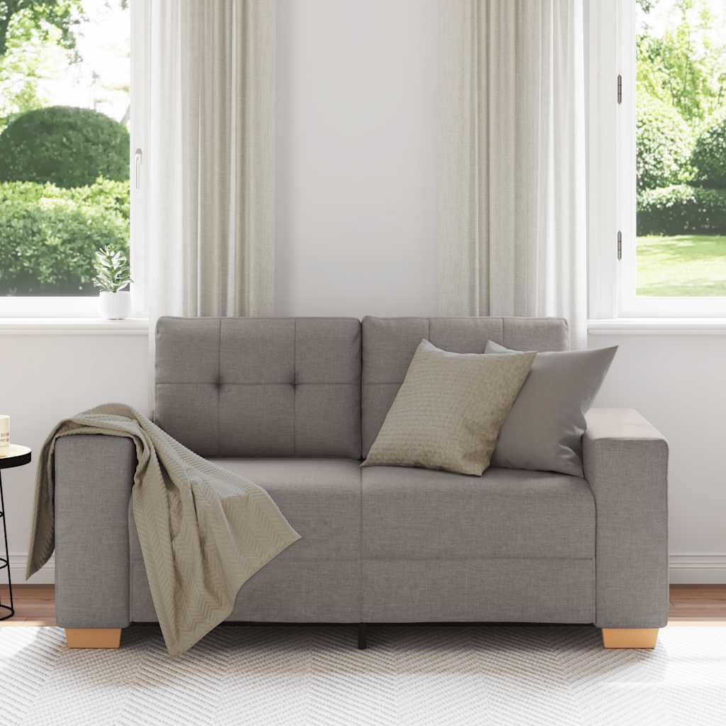 Loveseat-Sofa Taupe 160x77x82 cm Stoff
