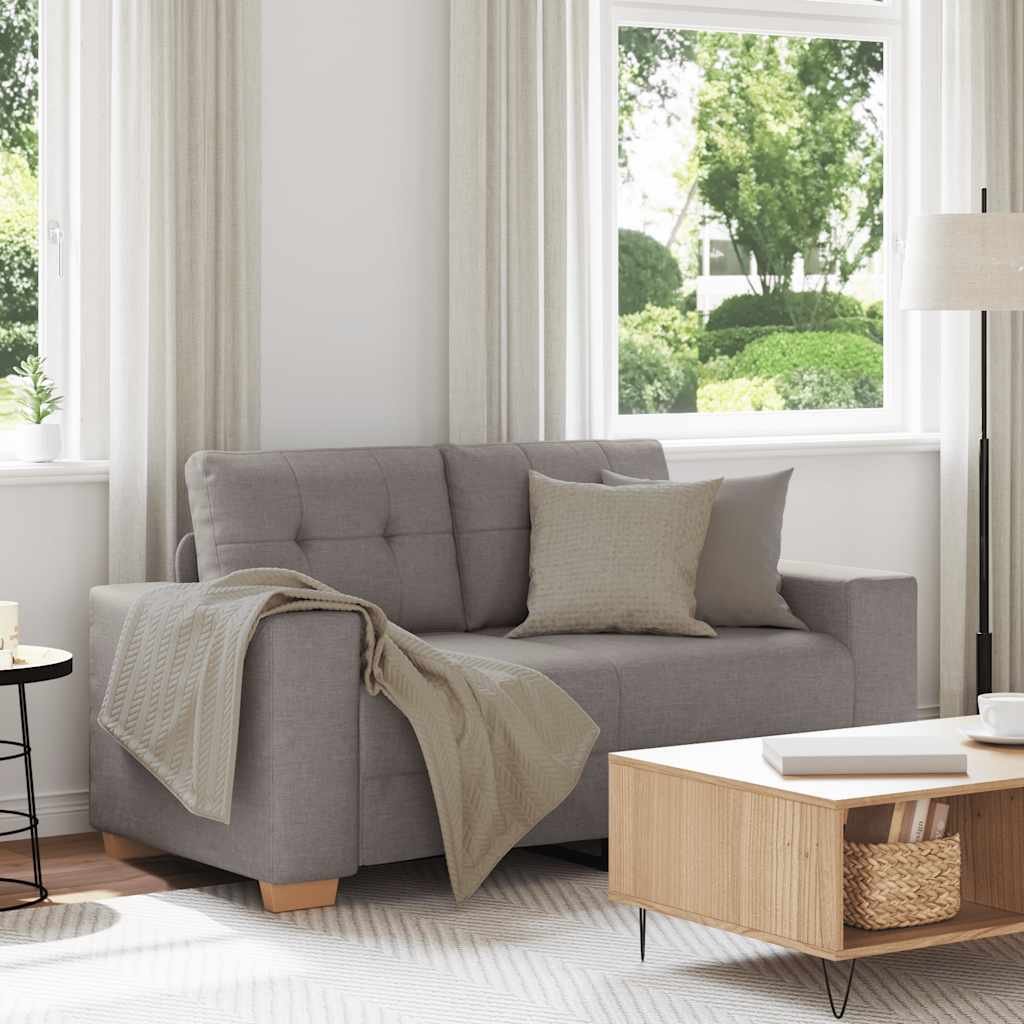 Loveseat-Sofa Taupe 160x77x82 cm Stoff