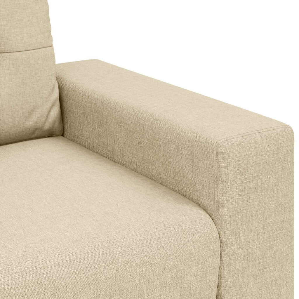 Zweisitzer-Sofa Creme 160 cm Stoff
