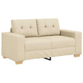 Zweisitzer-Sofa Creme 160 cm Stoff