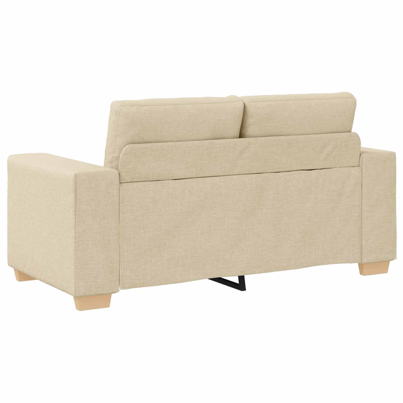 Zweisitzer-Sofa Creme 160 cm Stoff