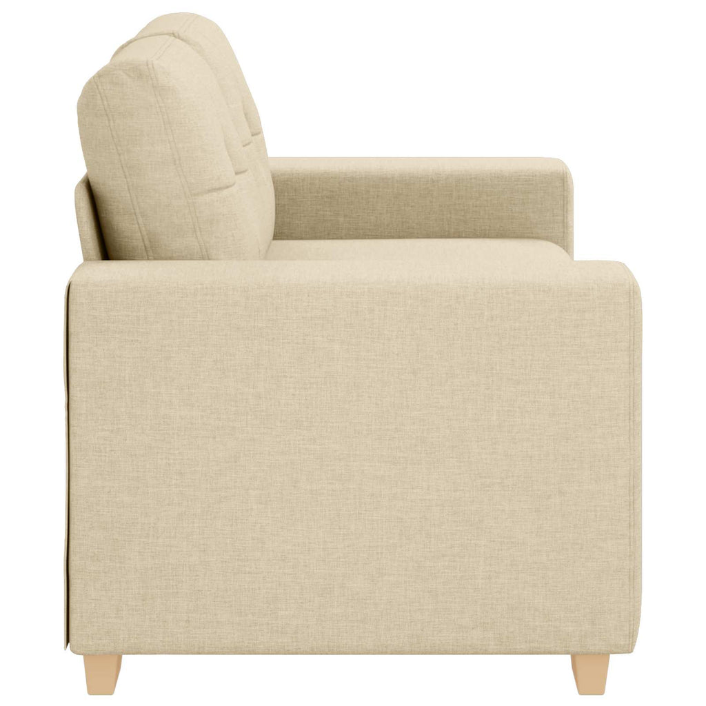 Zweisitzer-Sofa Creme 160 cm Stoff