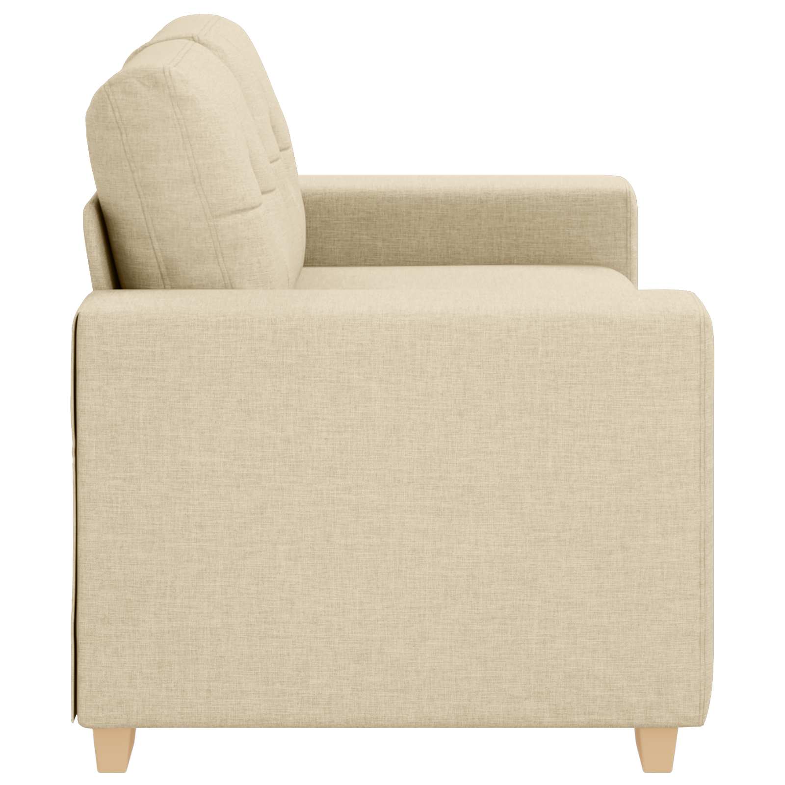 Zweisitzer-Sofa Creme 160 cm Stoff
