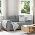 Zweisitzer-Sofa Hellgrau 180x77x82 cm Stoff