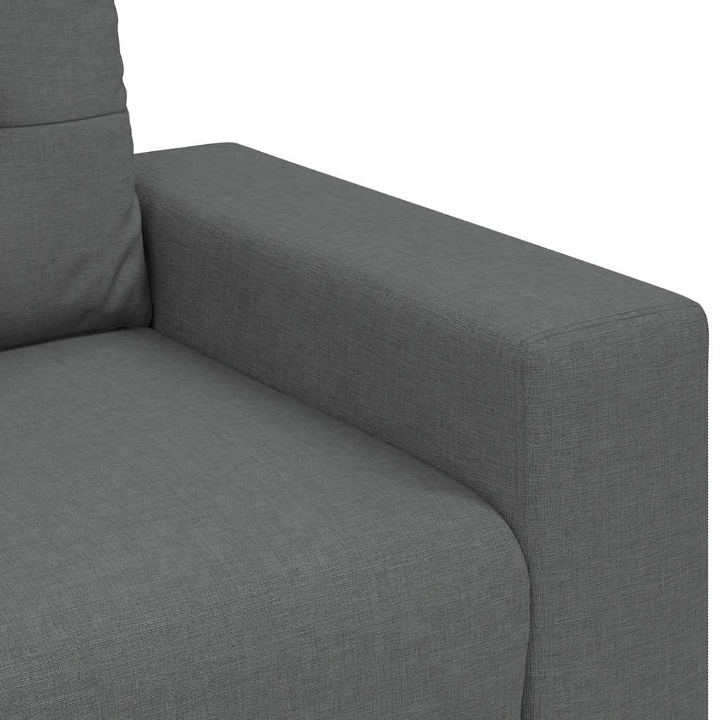 Zweisitzer-Sofa Dunkelgrau 180x77x82 cm Stoff