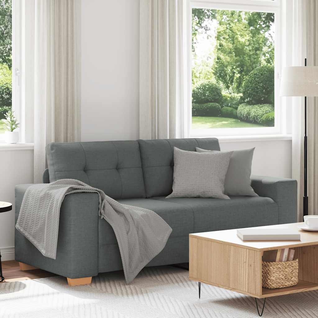 Zweisitzer-Sofa Dunkelgrau 180x77x82 cm Stoff