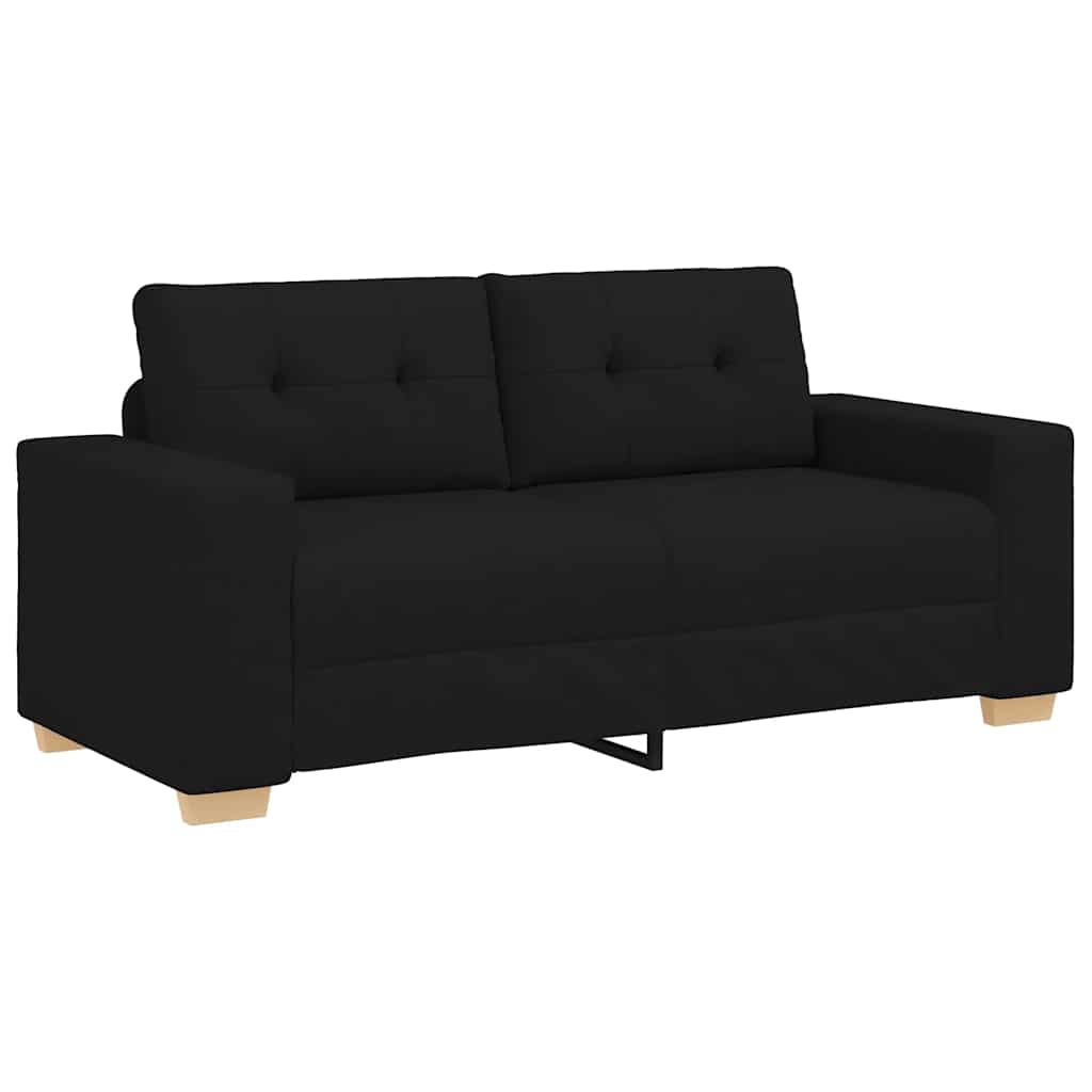 Zweisitzer-Sofa Schwarz 180x77x82 cm Stoff