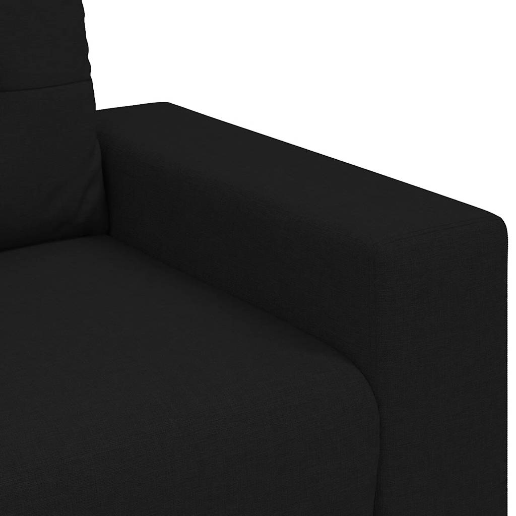 Zweisitzer-Sofa Schwarz 180x77x82 cm Stoff