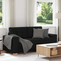 Zweisitzer-Sofa Schwarz 180x77x82 cm Stoff