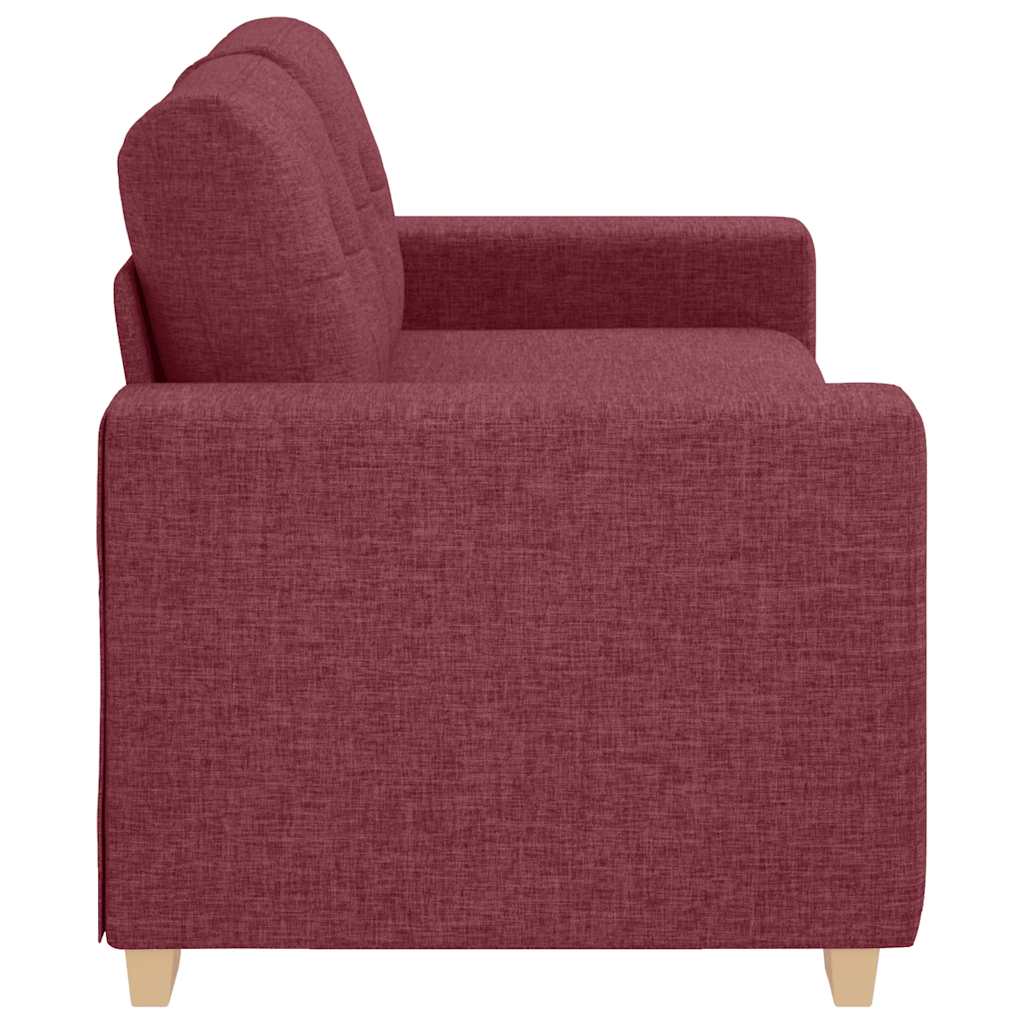 Loveseat-Sofa Weinrot 180x77x82 cm Stoff