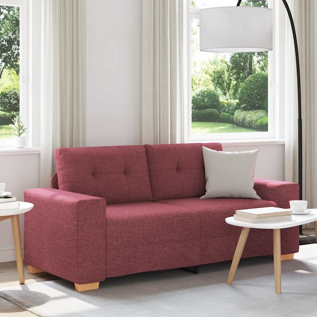 Loveseat-Sofa Weinrot 180x77x82 cm Stoff