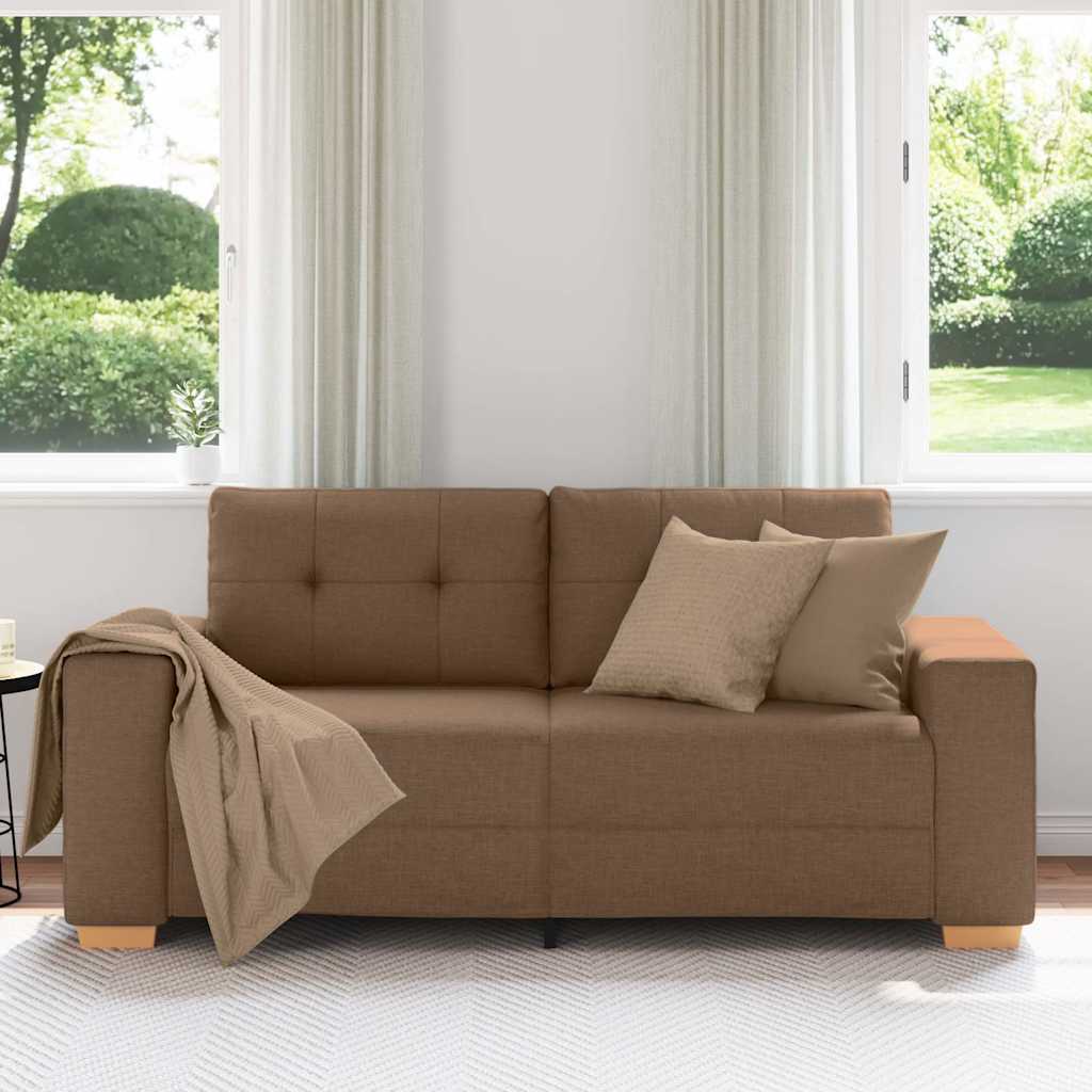 Loveseat-Sofa Braun 180x77x82 cm Stoff