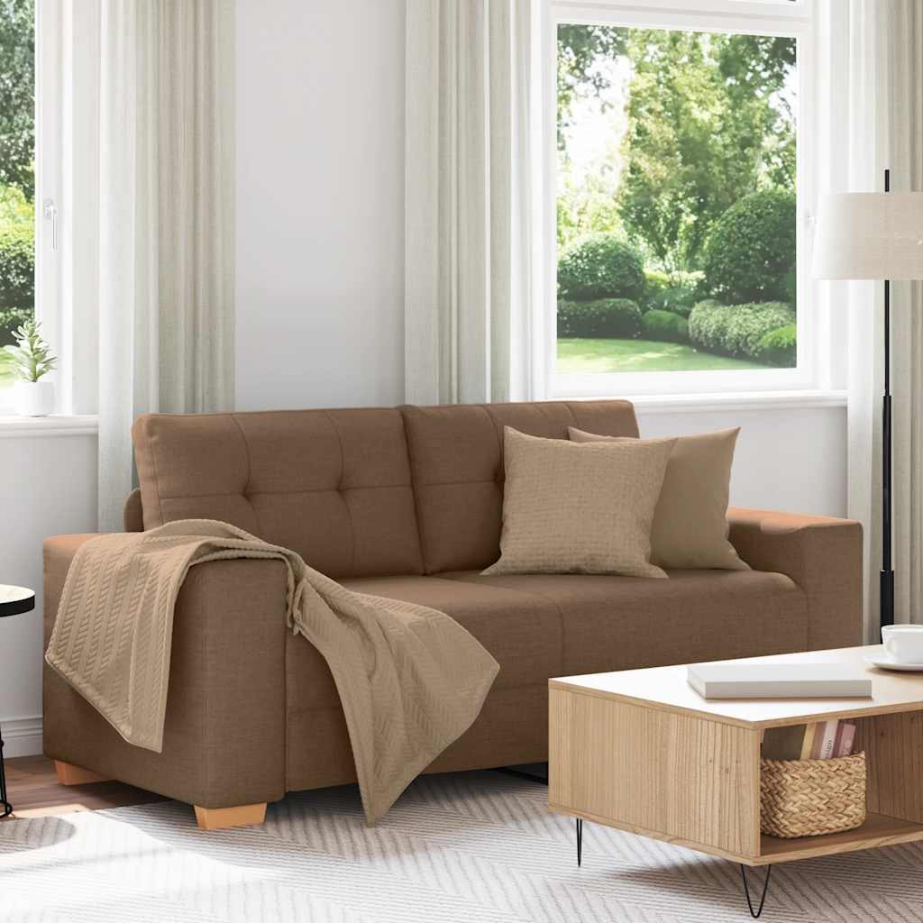 Loveseat-Sofa Braun 180x77x82 cm Stoff