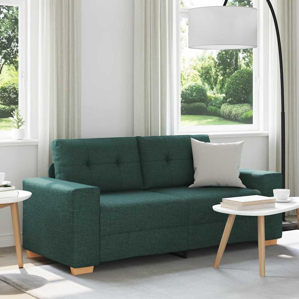 Loveseat-Sofa Dunkelgrün 180x77x82 cm Stoff