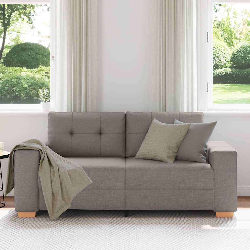 Loveseat-Sofa Taupe 180x77x82 cm Stoff