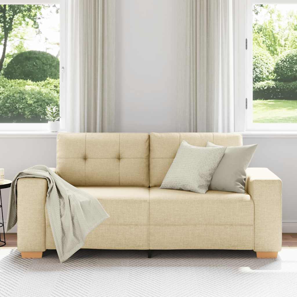 Loveseat-Sofa Creme 180x77x82 cm Stoff