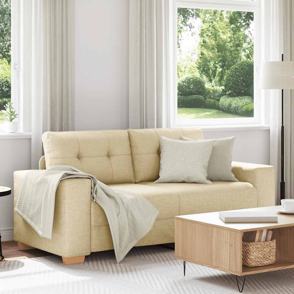 Loveseat-Sofa Creme 180x77x82 cm Stoff