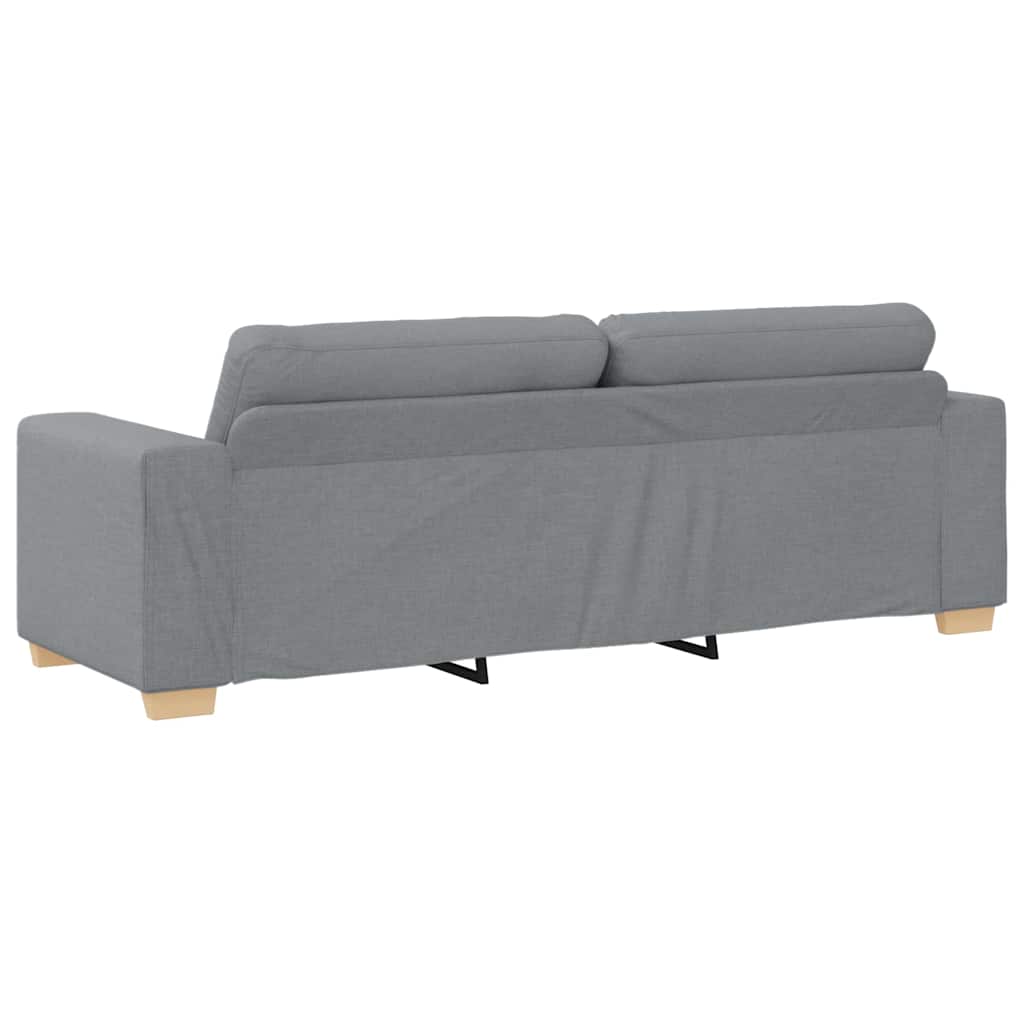 3-Sitzer-Sofa Hellgrau 220x78x80 cm Stoff